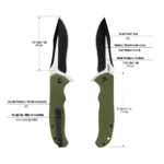 Kubey Knives Nuovo KU162H Green_8 | Knives | Survival, Outdoor, EDC