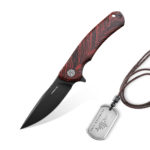 Petrified-Fish-Warrior-PF-949-GA-Blue-Carbon-Fiber-01-B | Knives | Survival, Outdoor, EDC