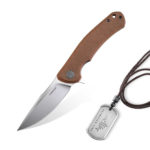 Petrified Fish - Warrior PF-949 KM Khaki Micarta-01B | Knives | Survival, Outdoor, EDC