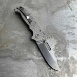 Demko Knives - MGAD20S Clip Point 20CV Textured Titanium 02 | Knives | Survival, Outdoor, EDC